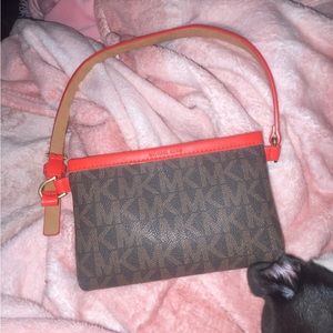 Brown and red MK fannypack